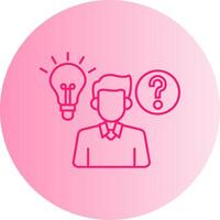 Curiosity Gradient Circle Icon vector