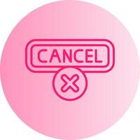 Cancel Gradient Circle Icon vector