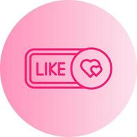 Like Gradient Circle Icon vector