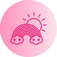 Rainbow Gradient Circle Icon vector