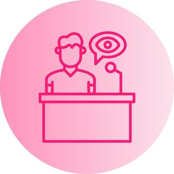 Speech Gradient Circle Icon vector
