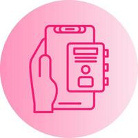 Contacts Gradient Circle Icon vector