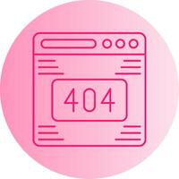 404 Error Gradient Circle Icon vector