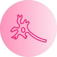 Neuron Gradient Circle Icon vector