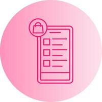 OnGradient Circle Shopping Wishlist Gradient Circle Icon vector