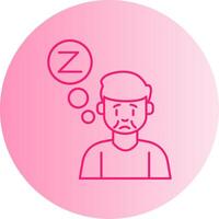 Insomnia Gradient Circle Icon vector