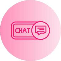 Chat Gradient Circle Icon vector