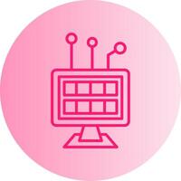Digital Disruption Gradient Circle Icon vector