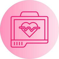 Pulse Oximeter Gradient Circle Icon vector