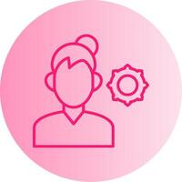 Support Gradient Circle Icon vector