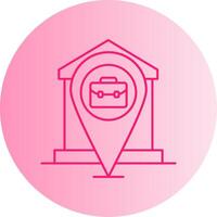 Remote Working Gradient Circle Icon vector