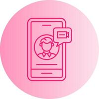 Conference Gradient Circle Icon vector