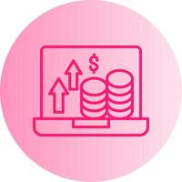 Growth Gradient Circle Icon vector