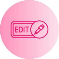 Edit Gradient Circle Icon vector