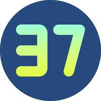 Thirty seven Gradient Circle Icon vector