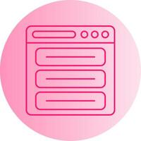 Web Menu Gradient Circle Icon vector