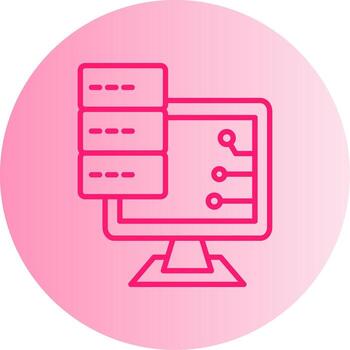 grande datos degradado circulo icono vector