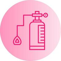 Oxygen Tank Gradient Circle Icon vector