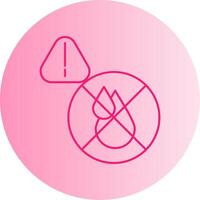 No Clean Water Gradient Circle Icon vector