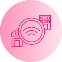Hybrid Work Gradient Circle Icon vector