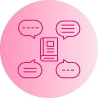 Discussion Group Gradient Circle Icon vector
