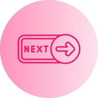 Next Gradient Circle Icon vector
