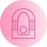 Portable Toilet Gradient Circle Icon vector
