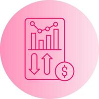 Sales Report Gradient Circle Icon vector