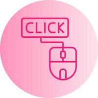 Click Gradient Circle Icon vector