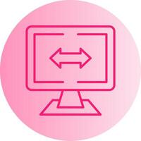 Gap Measurement Gradient Circle Icon vector