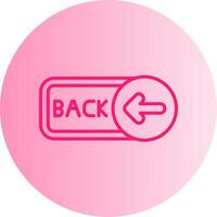 Back Gradient Circle Icon vector