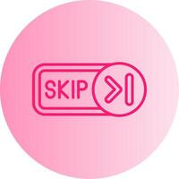 Skip Gradient Circle Icon vector