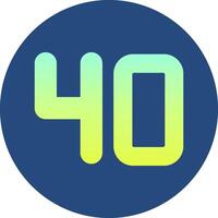 Forty Gradient Circle Icon vector