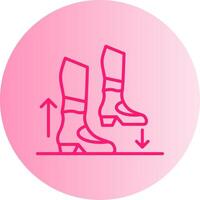 Step Gradient Circle Icon vector