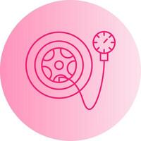 Tire Pressure Checker Gradient Circle Icon vector