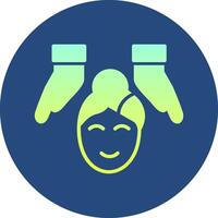 Massage Gradient Circle Icon vector