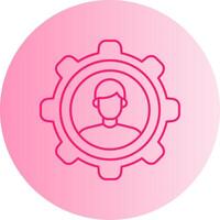 Customer Relationship Gradient Circle Icon vector
