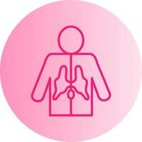 Spinal Cord Gradient Circle Icon vector