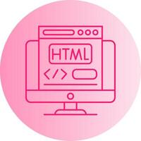 Html Gradient Circle Icon vector
