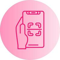 Scanner Gradient Circle Icon vector