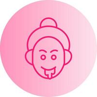 Drooling Gradient Circle Icon vector