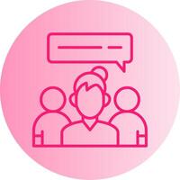 Mentor Gradient Circle Icon vector