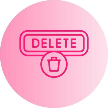 Eliminar degradado circulo icono vector