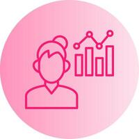 Employee Performance Gradient Circle Icon vector