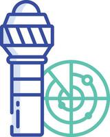 Traffic Controller outline color illustration vector
