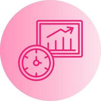 Time To Market Gradient Circle Icon vector