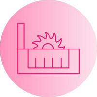 Table Saw Gradient Circle Icon vector