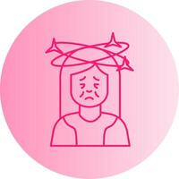 Dizziness Gradient Circle Icon vector