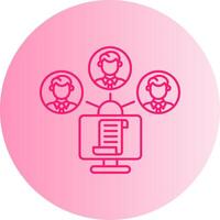 Files Exchange Gradient Circle Icon vector
