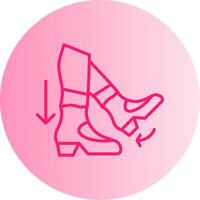 Step Back Gradient Circle Icon vector